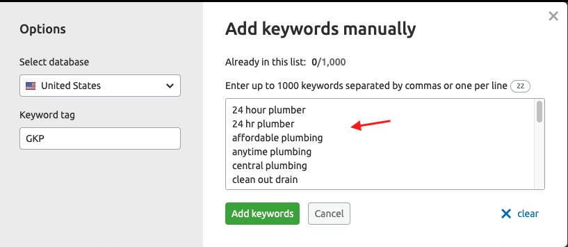 SEMRUSH Interface 01